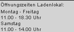 �ffnungszeiten Ladenlokal